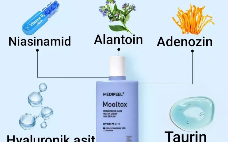 Medi-Peel Mooltox Hyaluronik Asit Su Parıltılı Güneş Serumu, 52 ml