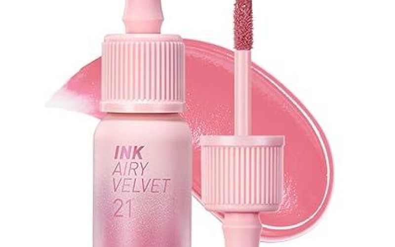   Peripera Ink Airy Velvet Lip Tint, Liquid Lip (0.14 fl oz, #021 FLUFFY PEACH Kabarık Şeftali