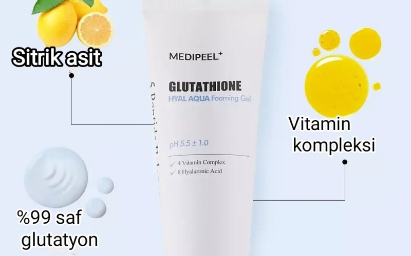 Medi-Peel Glutathione Hyal Aqua Foaming Gel Cleanser, 150 ml
