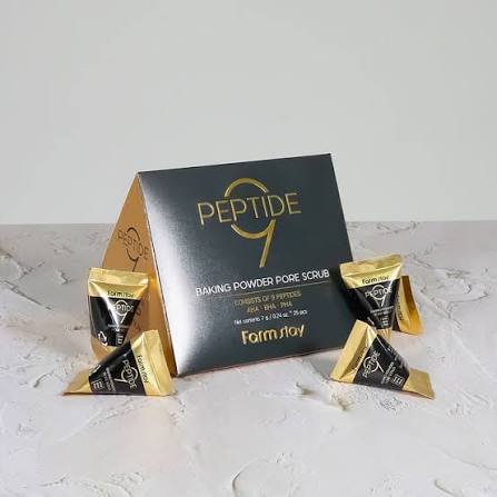 Kabartma Tozu AHA-BHA-PHA Gözenek Ovucu FARMSTAY Peptide 9 Baking Powder AHA-BHA-PHA Pore Scrub Peptid 9 (25 adet * 7GR) - Görsel 2