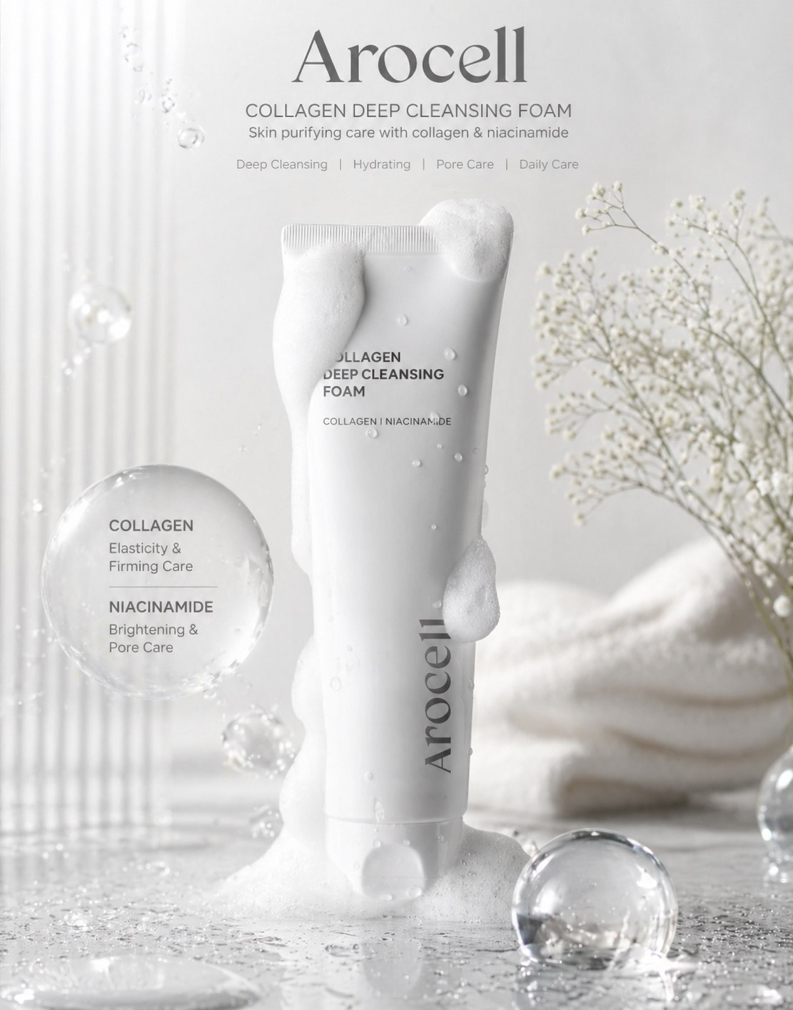 Derin Temizleyici Köpük AROCELL Deep Cleansing Foam 120ML - Görsel 6