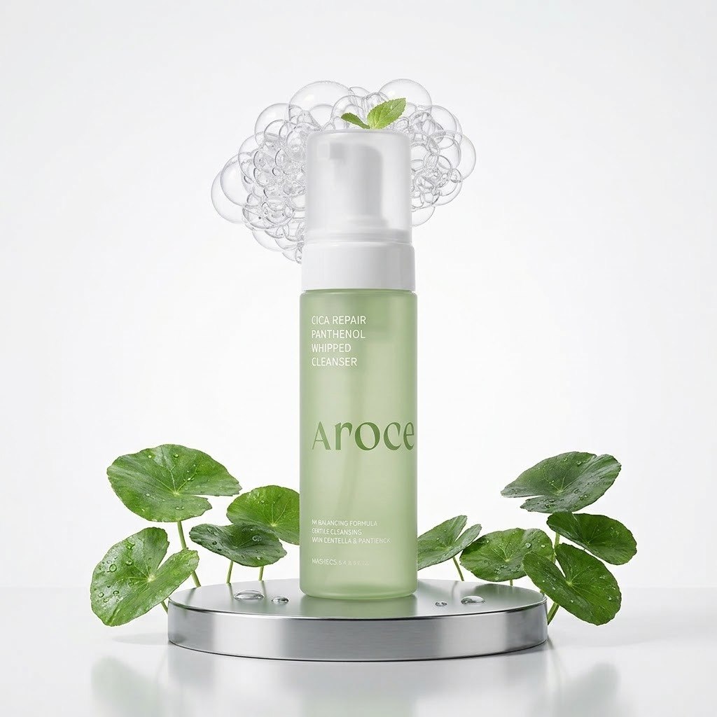 Centella ve Panthenol İçeren Çift Fazlı Yüz Temizleme Köpüğü AROCELL Cica Repair Panthenol Whipped Cleanser, 160 GR - Görsel 6