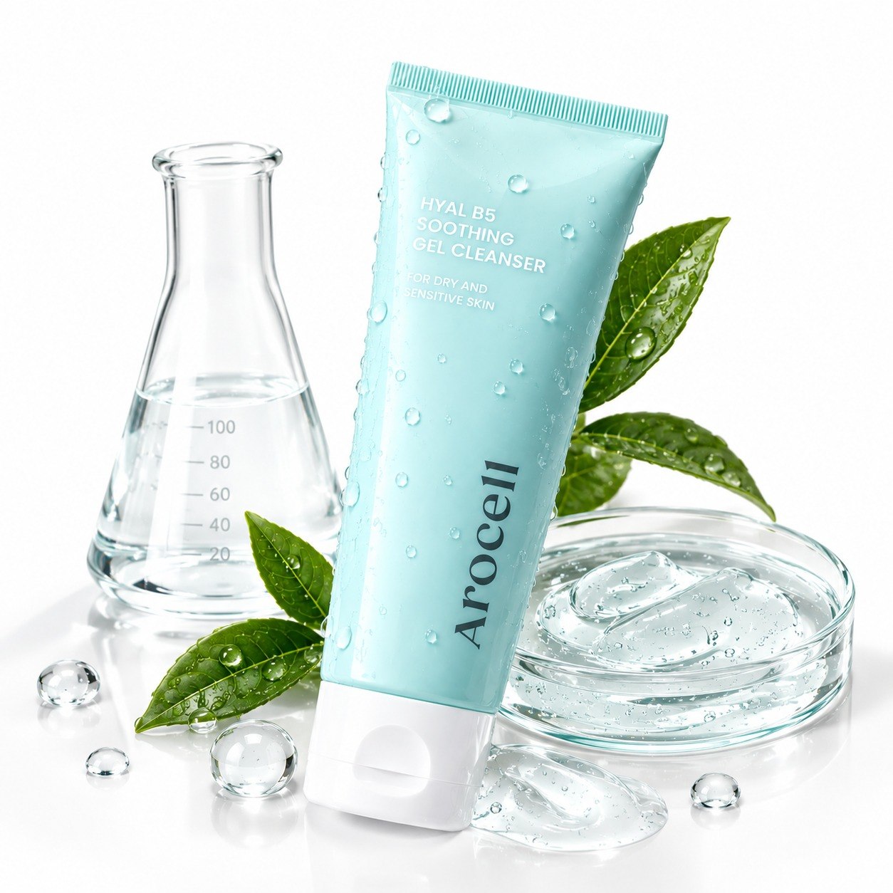 Hassas Ciltler İçin Panthenol B5 ve Hyaluronik Asit İçeren Yatıştırıcı Yüz Temizleme Jeli AROCELL Hyal B5 Soothing Gel Cleanser, 120GR - Görsel 7