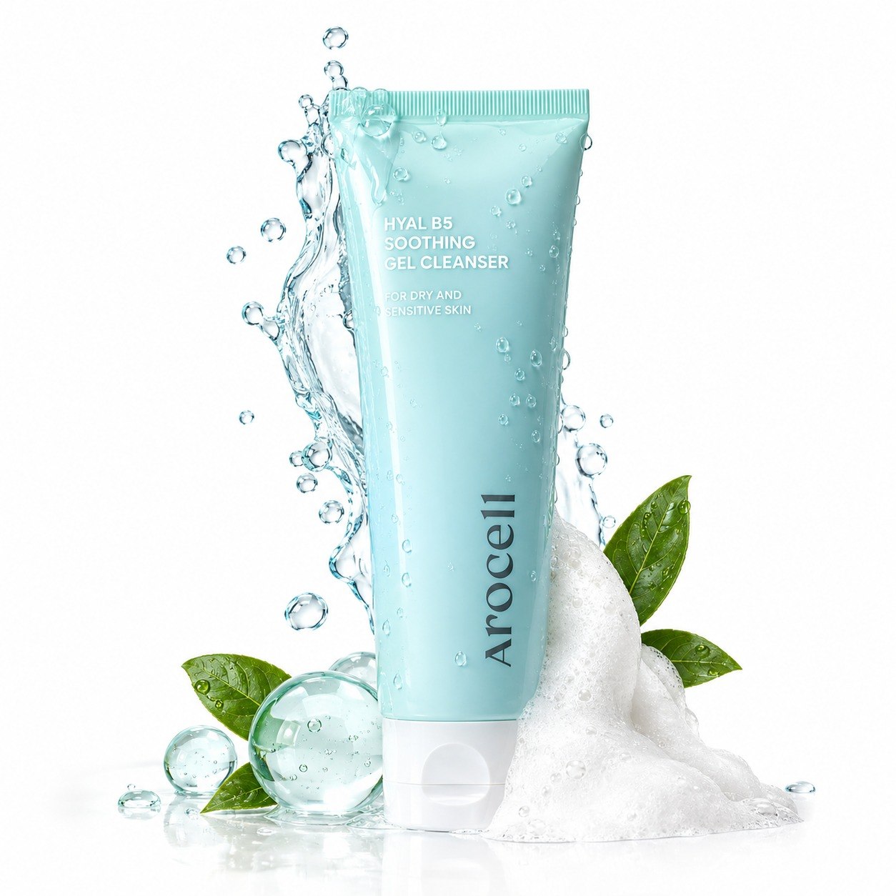 Hassas Ciltler İçin Panthenol B5 ve Hyaluronik Asit İçeren Yatıştırıcı Yüz Temizleme Jeli AROCELL Hyal B5 Soothing Gel Cleanser, 120GR - Görsel 5